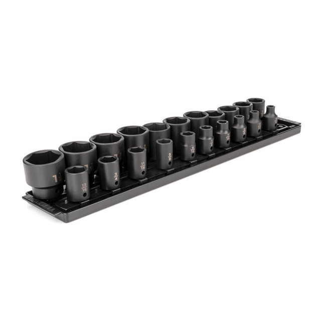 Tekton SID92102 21-pc 1/2 in Drive Impact Socket Set (5/16-1-1/2in) 6p Tr 2Rl