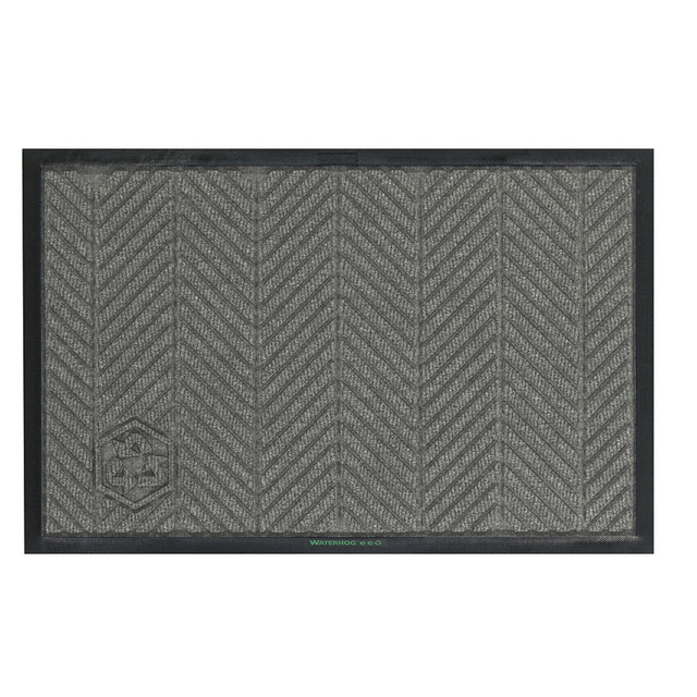 M+A MATTING 2240730620  WaterHog Floor Mat, Max Herringbone, 6ft x 20ft, Gray Ash