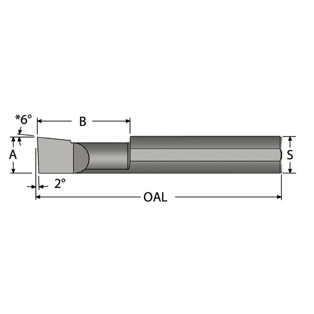 Scientific Cutting Tools LHB110300A Boring Bar: 0.11" Min Bore, 0.3" Max Depth, Left Hand Cut, Submicron Solid Carbide