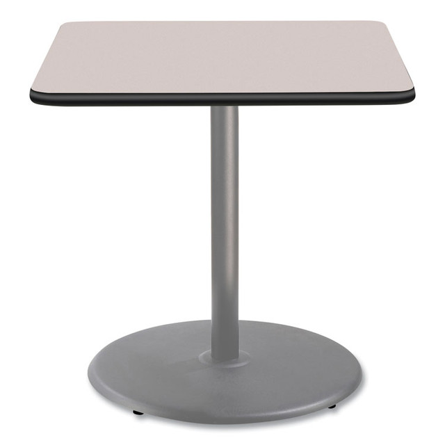 NATIONAL PUBLIC SEATING NPS® CG33636RC1GY Cafe Table, 36w x 36d x 36h, Square Top/Round Base, Gray Nebula Top, Gray Base