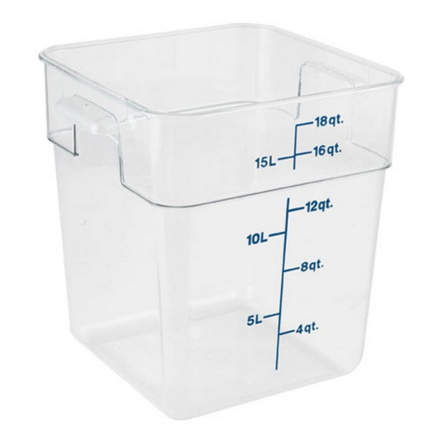 CAMBRO MFG. CO. 18SFSCW135 Cambro CamSquare Food Storage Container, 18 Qt, Clear CAMBRO MFG. CO. 18SFSCW135 Cambro CamSquare Food Storage Container, 18 Qt, Clear