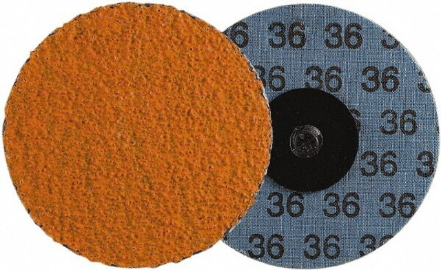 WALTER Surface Technologies 04C203 Quick-Change Disc: Twist, 2" Disc Dia, 36 Grit, Aluminum Oxide, Coated