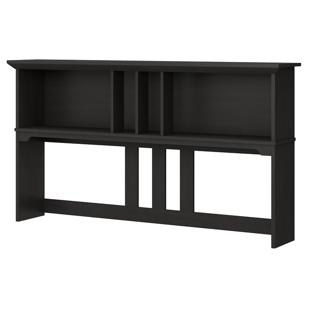 BUSH INDUSTRIES INC. SAH160VB-03 Bush Furniture Salinas 60inW L Shaped Desk Hutch, Vintage Black, Standard Delivery BUSH INDUSTRIES INC. SAH160VB-03 Bush Furniture Salinas 60inW L Shaped Desk Hutch, Vintage Black, Standard Delivery