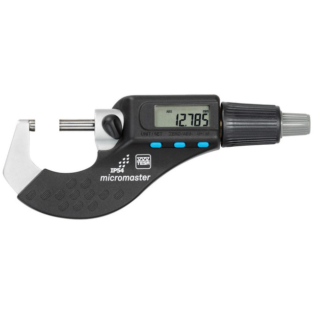 TESA Brown & Sharpe R/B 06030030 Electronic Outside Micrometer: 1.2" Max, Carbide-Tipped Face, IP54