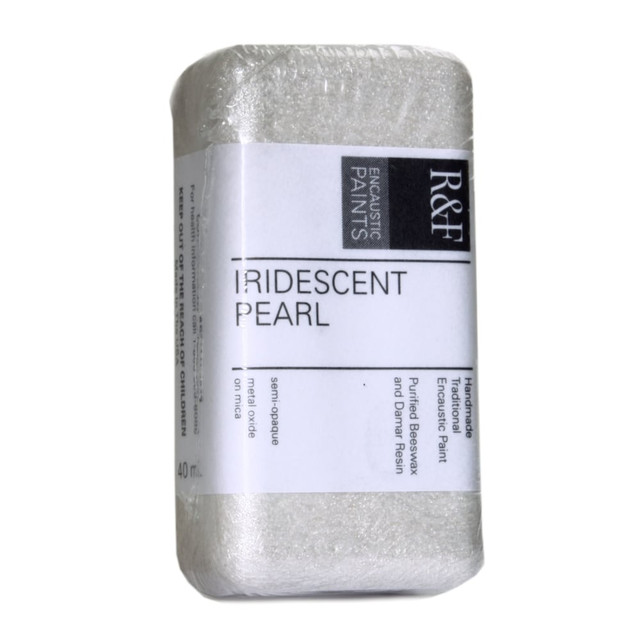 R & F HANDMADE PAINTS, INC. 1080 R & F Handmade Paints Encaustic Paint Cake, 40 mL, Iridescent Pearl R & F HANDMADE PAINTS, INC. 1080 R & F Handmade Paints Encaustic Paint Cake, 40 mL, Iridescent Pearl