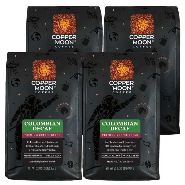 REACH FOR THE MOON Copper Moon Coffee is a family roastery focused on a simple mission: to create evenly roasted, uniquely smooth, high grade coffee, giving you a perfectly satisfying taste that"s out of this world.  CAFe QUALITY COFFEE BREWED BY YOU: Enjoy this well balanced coffee recognized worldwide for having high quality and distinctive taste with a rich aroma and fruity notes  PREMIUM COFFEE BLEND: Colombian coffees are known for their exceptional quality making it on of the most sought after coffee around the world. The rich soil and high altitudes in Colombia deliver perfect growing conditions. We select the best hand picked beans and carefully roast them to a medium level where they deliver the most flavor.  COPPER MOON COFFEE SINGLE SERVE PODS: Copper Moon Coffee allergen free, Kosher certified K-Cups are single batch prepared and perfect for coffee lovers on the go who enjoy the convenience of single serve brewing. Designed for compatibility with most Keurig brewing systems.  SUSTAINABLE COFFEE SOURCING: Copper Moon Coffee has created our own globally sustainable coffee bean sourcing program focusing outwardly to achieve a positive social, economic, and environmental impact. We support farms that minimize harm to the environment, support fair treatment of workings and insures the long-term health and viability of coffee growing communities. We search for the best high elevation, low elevation, organic, single origin coffee beans from small family owned farms in attempt to enhance the wellbeing of the family and farm. Our goal is to bring you the freshest coffee for you to proudly brew serve and enjoy.  HAND CRAFTED ON EARTH: Copper Moon Coffees handcrafted process begins with hand-picked premium specialty grade coffee beans sourced from 5 continents and 17 different countries, then they go through a delicate small batch roasting process to ensure we bring out the best aroma and flavors in each and every coffee we offer. Whether you enjoy light roast, medium roast or dark roast, each sip of a cup of Copper Moon Coffee embodies a singular & delightful event.  SUSTAINABLE COFFEE SOURCING: Copper Moon Coffee has created our own globally sustainable coffee bean sourcing program focusing outwardly to achieve a positive social, economic, and environmental impact. We support farms that minimize harm to the environment, support fair treatment of workings and insures the long-term health and viability of coffee growing communities. We search for the best high elevation, low elevation, organic, single origin coffee beans from small family owned farms in attempt to enhance the well-being of the family and farm. Our goal is to bring you the freshest coffee for you to proudly brew serve and enjoy.