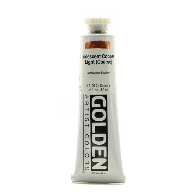 GOLDEN ARTIST COLORS, INC. Golden 4106-2  Acrylic Paint, Coarse, 2 Oz, Iridescent Copper Light