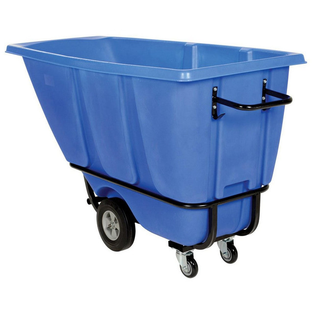 Vestil TDT-50-HD-BLUE Polyethylene Basket Truck: 1,400 lb Capacity