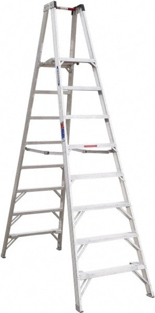 Werner PT378 8-Step Aluminum Ladder Platform: 300 lb Capacity