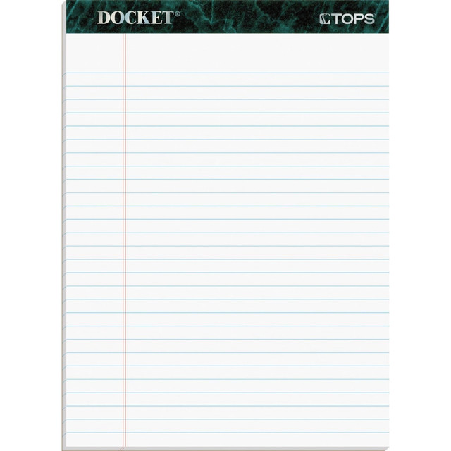 15 lb. stock resists bleed-through to help keep handwriting legible  Legal/wide-ruled, double-sided sheets keep your notes neatly aligned  Letr-Trim perforation allows clean, consistent page removal  Rigid backer provides sturdy writing support when standing  Top binding allows easy use by both left-handed and right-handed writers