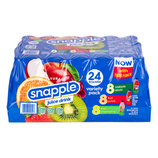 DR. PEPPER SNAPPLE GROUP, INC. 26001 Snapple All Natural Juice Drink, 20 Oz Bottle, Pack Of 24 Bottles