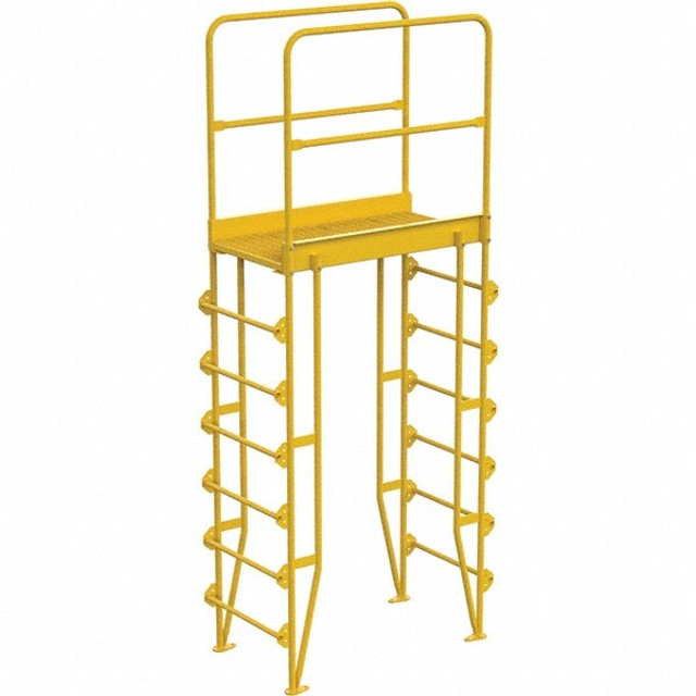 Vestil COLV-7-82-32 7-Step Steel Step Ladder: 126-5/8" High