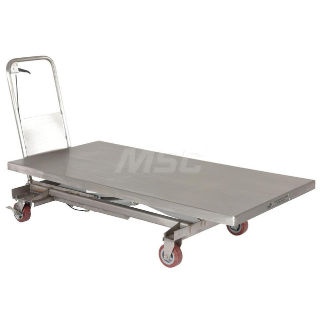 Vestil CART-1000-LD-PS Mobile Air Lift Table: 1,000 lb Capacity, 15" Lift Height, 31-1/2 x 63" Platform