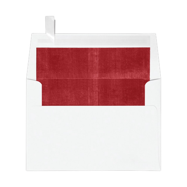 ACTION ENVELOPE FLWH4872-01-250 LUX Foil-Lined Invitation Envelopes A4, Peel & Press Closure, White/Red, Pack Of 250 ACTION ENVELOPE FLWH4872-01-250 LUX Foil-Lined Invitation Envelopes A4, Peel & Press Closure, White/Red, Pack Of 250