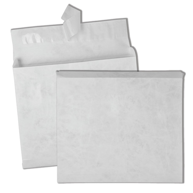 QUALITY PARK PRODUCTS R4430 Quality Park Tyvek Expansion 10in x 14-1/2in x 2in Envelopes, 18 Lb, Self-Adhesive Closure, White, Carton Of 100