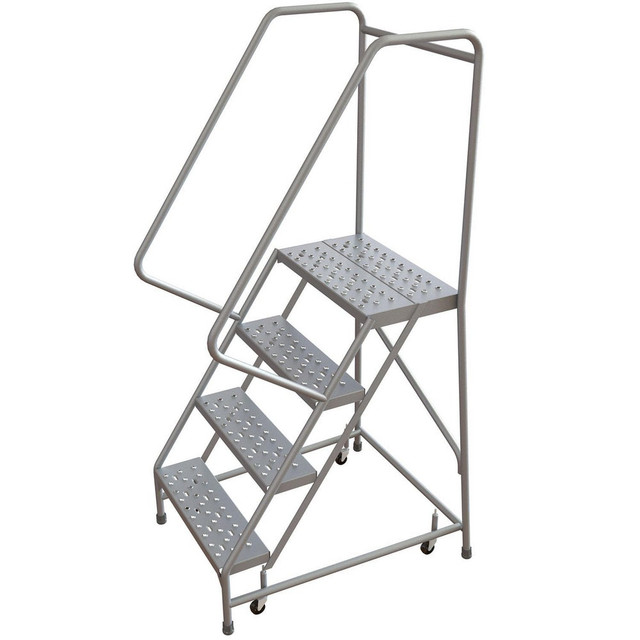 TRI-ARC WLAR104246 4-Step Aluminum Step Ladder: 350 lb Capacity, 6 High