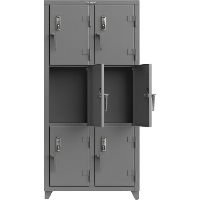 Strong Hold 36-6D-18-3T-EK- 2-Wide Locker: 36" Wide, 75" High, Electronic Lock