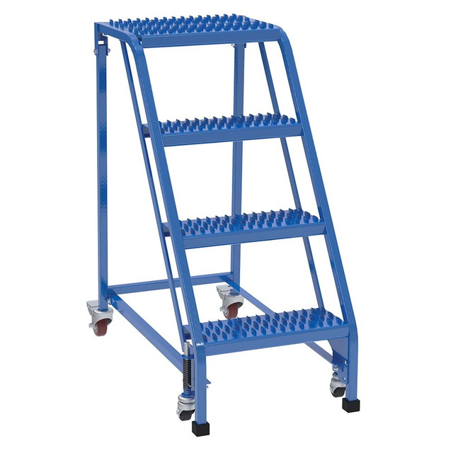 Vestil LAD-PW-18-4-G-N 4-Step Steel Step Ladder: Type IA, 40" High