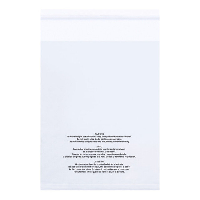B O X MANAGEMENT, INC. PMR060615 Partners Brand 1.5 Mil Resealable Suffocation Warning Poly Bags, 6in x 6in, Clear, Case Of 1000