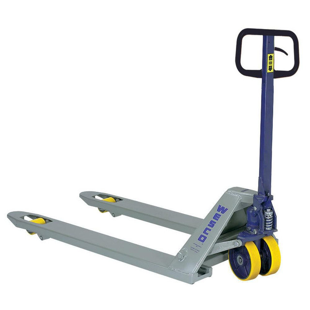 Wesco Industrial Products 272748 Manual Pallet Truck: 5,550 lb Capacity, 27" OAW, 48 x 6" Forks, 3 to 8" Lifting Height