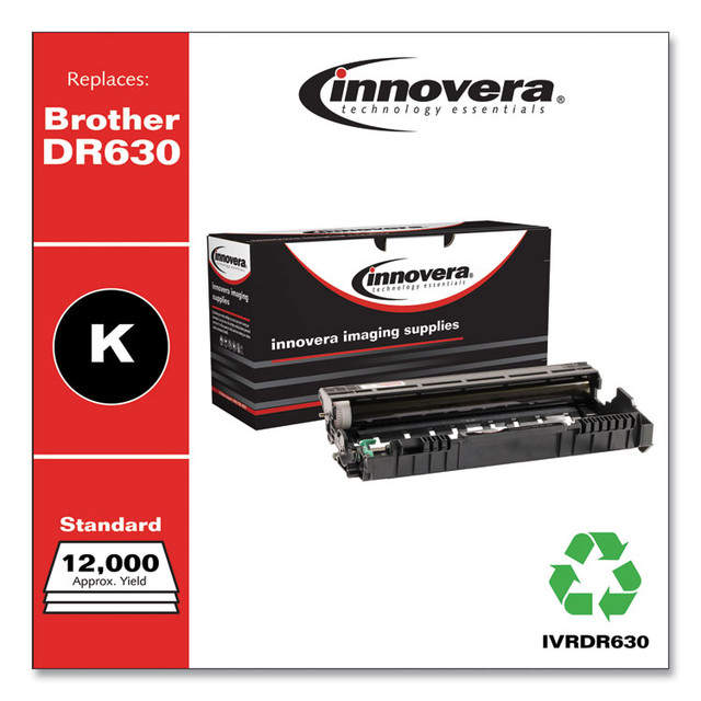 INNOVERA DR630 Remanufactured Black Drum Unit, Replacement for DR630, 12,000 Page-Yield