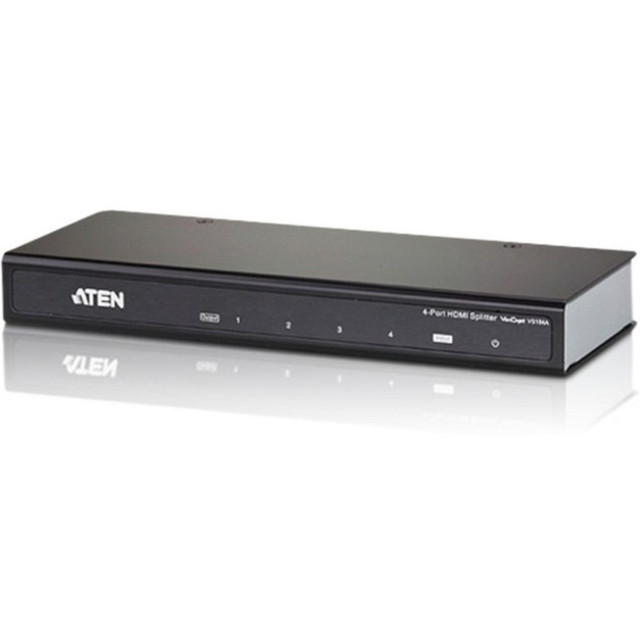 ATEN TECHNOLOGIES ATEN VS184A  VS184A - Video/audio splitter - 4 x HDMI - desktop - for ATEN VP2730