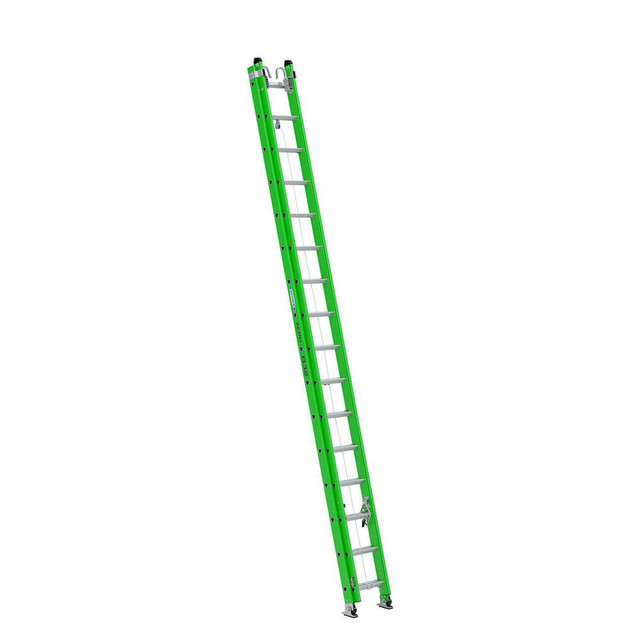 Werner B7132-2X9085 Extension Ladders; Type: Extension Ladder; Material: Fiberglass; Working Length: 29 Feet; Load Capacity (Lb.): 375; Extended Ladder Height: 32; Step Material: Aluminum; Step Ladder Height: 25.17; Overall Depth: 6 in; Number Of Ste