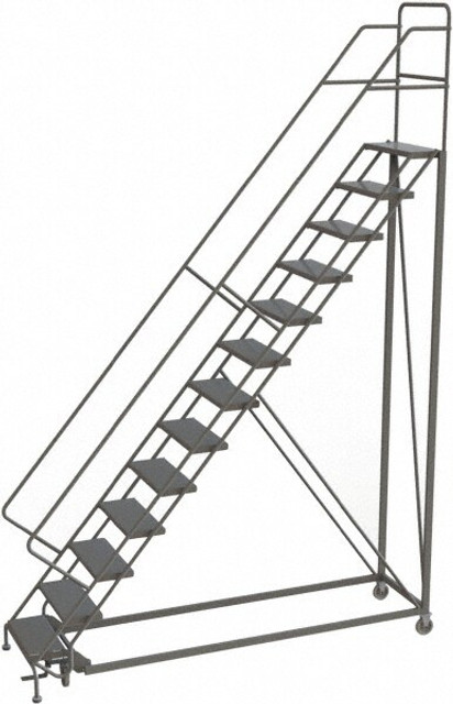 TRI-ARC UKDEC113246 Steel Rolling Ladder: 13 Step