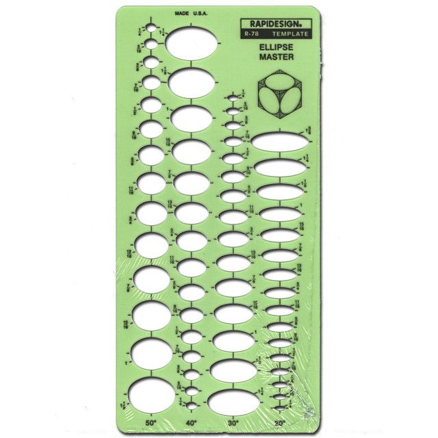 KOH-I-NOOR RAPIDOGRAPH, INC. R78 Rapidesign Ellipses Drafting Template, Ellipse Master 20% - 60% KOH-I-NOOR RAPIDOGRAPH, INC. R78 Rapidesign Ellipses Drafting Template, Ellipse Master 20% - 60%