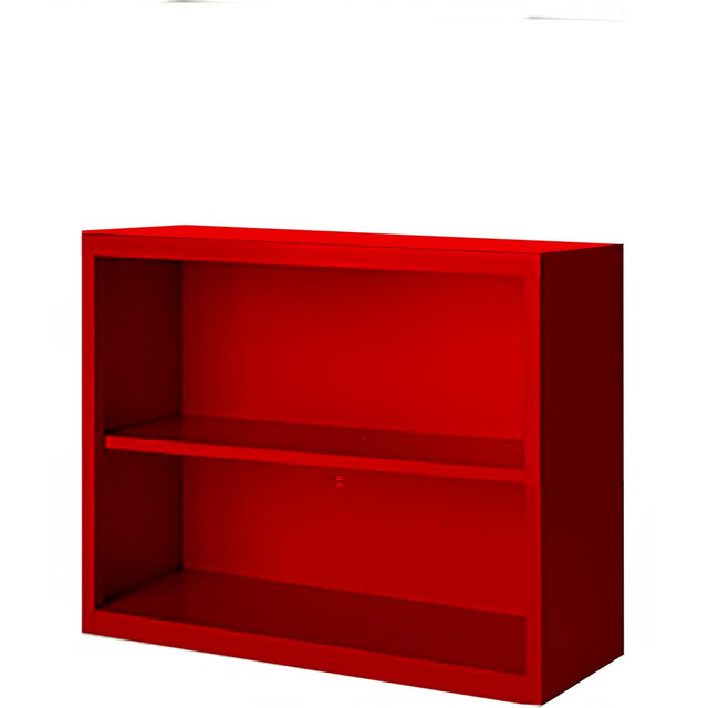 Steel Cabinets USA BCA-363013-R Bookcases; Overall Height: 30 ; Overall Width: 36 ; Overall Depth: 13 ; Material: Steel ; Color: Signal Red ; Shelf Weight Capacity: 160