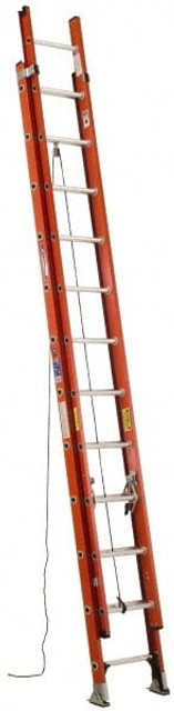 Werner D6240-2 40' High, Type I Rating, Fiberglass Extension Ladder