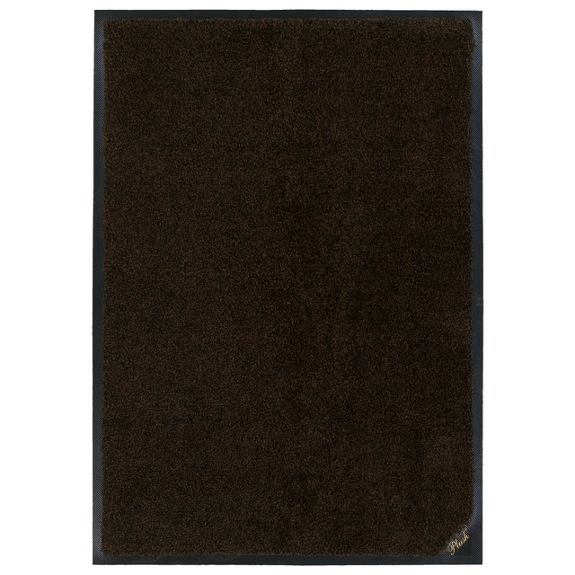 M+A MATTING 180480034  Plush Floor Mat, 3ft x 4ft, Black/Brown