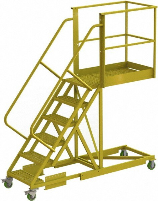 TRI-ARC UCS500640242 Steel Rolling Ladder: 6 Step