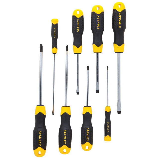 Stanley 91-541 Screwdriver Sets; Screwdriver Types Included: Philips ; Container Type: None ; Tether Style: Not Tether Capable ; Number Of Pieces: 8 ; Insulated: No