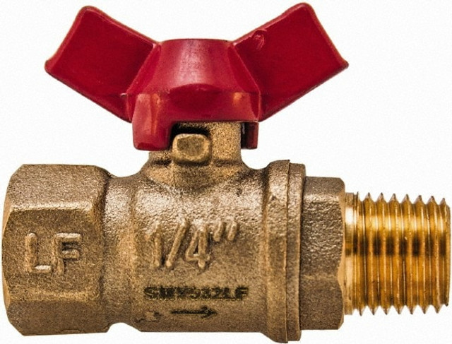 Winters SMV532LF Miniature Bi-Directional Manual Ball Valve: 1/4" Pipe, Female x Male Port