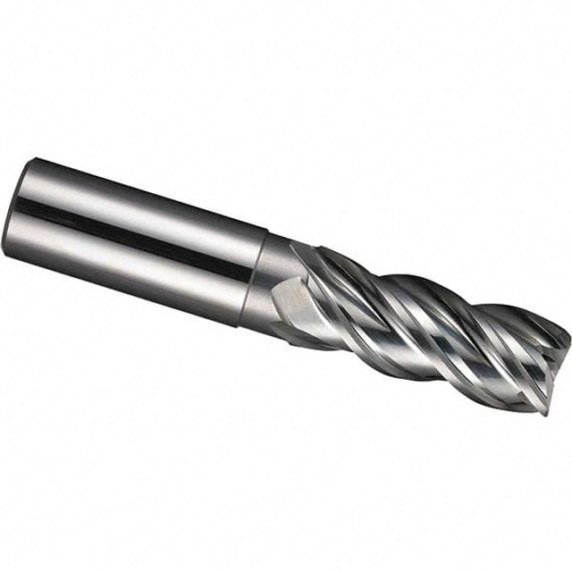 SGS 44763 Corner Radius End Mill: 25 mm Dia, 2.48" LOC, 3 mm Radius, 4 Flutes, Solid Carbide