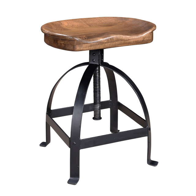 COAST TO COAST IMPORTS, LLC. Coast to Coast 93414  Height-Adjustable Barstool, Manna Brown/Black