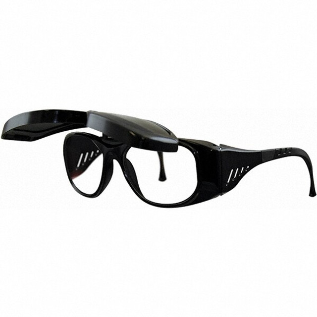 Sellstrom S72903 Safety Glass: Scratch-Resistant, Polycarbonate, Green Lenses, Full-Framed, UV Protection