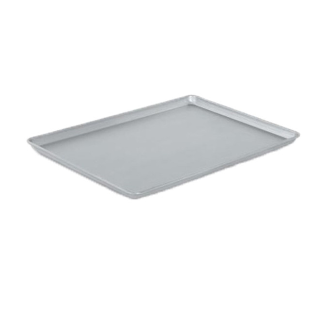 Bake a variety of meals and treats on the Vollrath Full-Size Wear-Ever 18-Gauge Aluminum Sheet Pan. The durable aluminum construction stands up to everyday use.  18-gauge aluminum construction.  Full-size pan for a variety of uses.  Closed bead rim.  NSF certified.