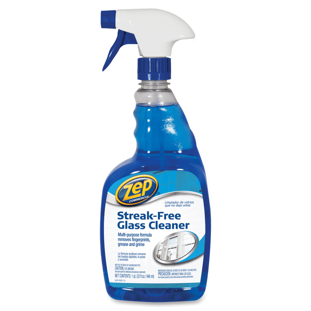 ZEP INC. ZU112032CT Zep Commercial Streak-Free Glass Cleaner Spray, 32 Oz Bottle, Case Of 12