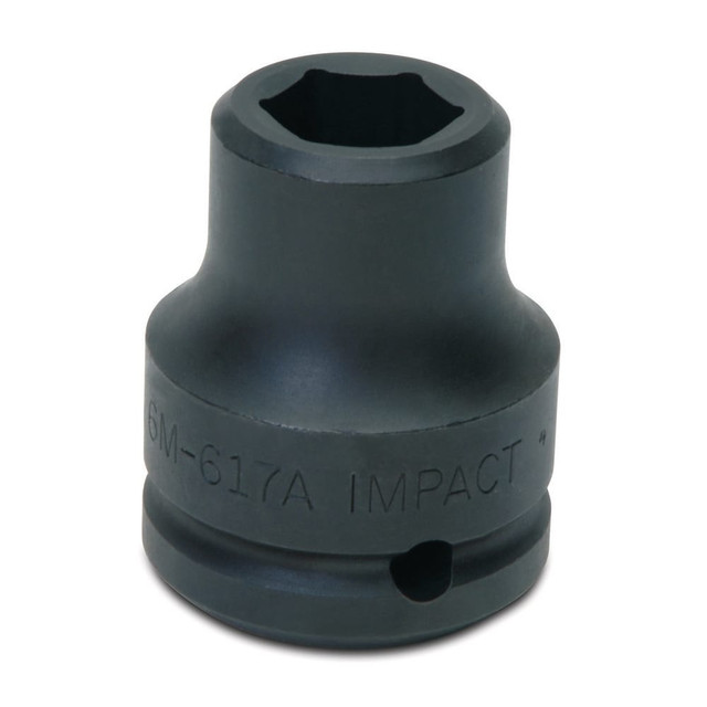 Williams 6M-627A Impact Sockets; Number Of Points: 6 ; Drive Style: Square ; Overall Length (mm): 50.8mm ; Material: Steel ; Finish: Black Oxide ; Insulated: No