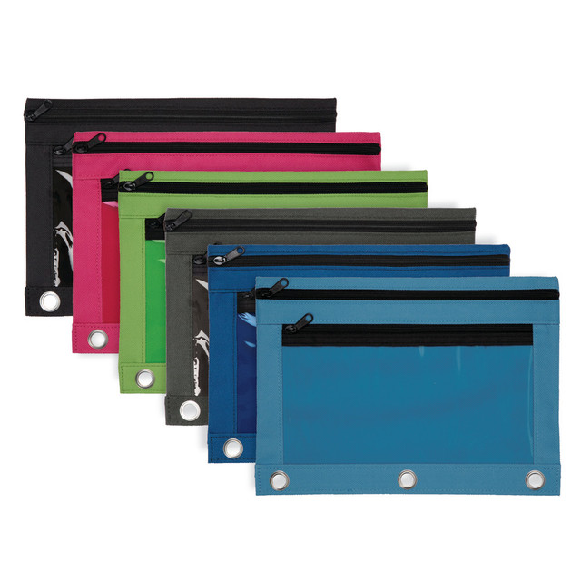 OFFICE DEPOT PPCW201401A  Brand Pencil Pouch With Clear Window, 8in x 10-1/4in, Assorted Colors