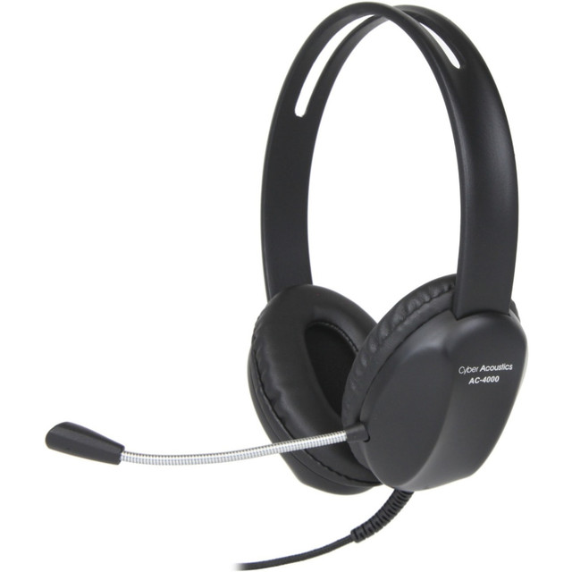 Classroom tested durable design  Headband and ear cup channel design act as cord wrap management system  Leatherette ear pads  Flexible mic boom  Adjustable headband  Braided TuffCord  Unidirectional noise-canceling microphone  Faux Leather is a synthetic material. See specs for details.