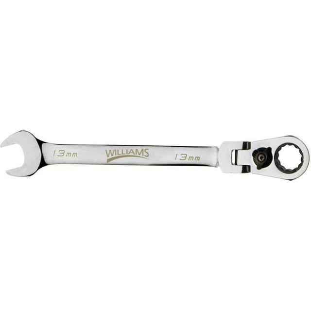 Williams JHW1217MRCF Combination Wrenches; Size (mm): 17 ; Type: Reversible Ratcheting Combination Wrench ; Finish: Polished Chrome ; Head Type: Combination; Flexible ; Box End Type: 12-Point ; Handle Type: Straight