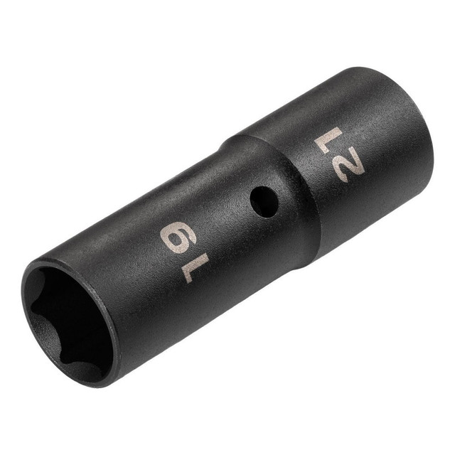 Tekton SIF21921 Impact Sockets; Socket Size (mm): 19 ; Number Of Points: 6 ; Drive Style: Hex ; Overall Length (mm): 21.0000mm ; Overall Length (Decimal Inch): 3.2700in ; Material: Chromium-Molybdenum Steel