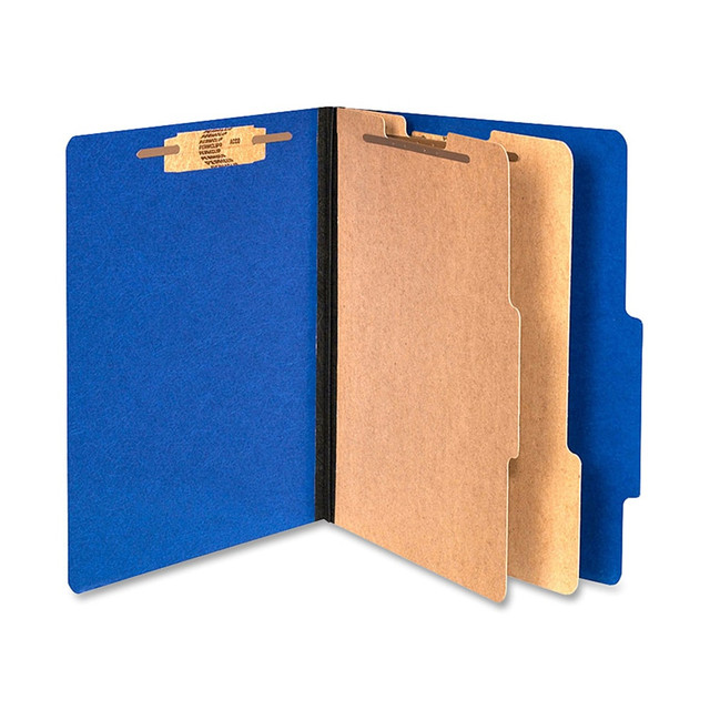 ACCO BRANDS USA, LLC 15663 ACCO Color Life Presstex Top-Tab Folders, Letter Size, 30% Recycled, Blue, Box Of 10