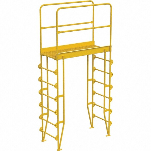 Vestil COLV-7-82-44 7-Step Steel Step Ladder: 126-5/8" High