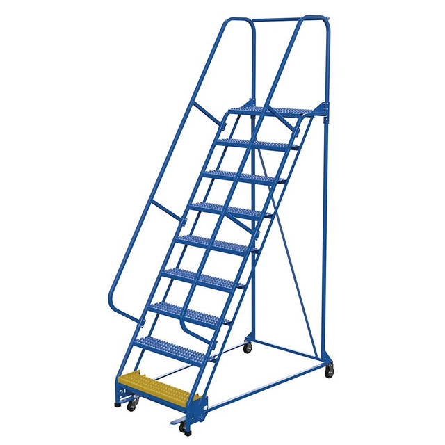 Vestil LAD-PW-32-9-G 9-Step Steel Step Ladder: Type IA, 10' High