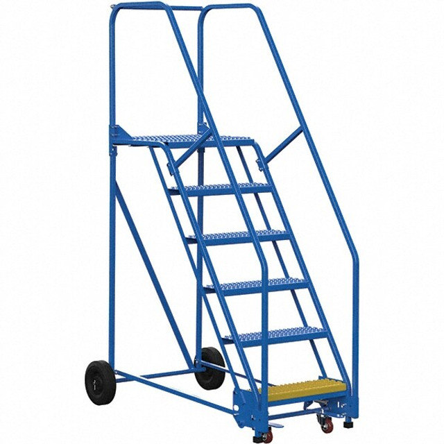 Vestil LAD-6-21-G Steel Rolling Ladder: Type 1A, 6 Step