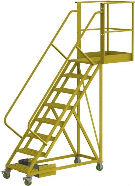 TRI-ARC UCU500830246 Steel Rolling Ladder: 8 Step